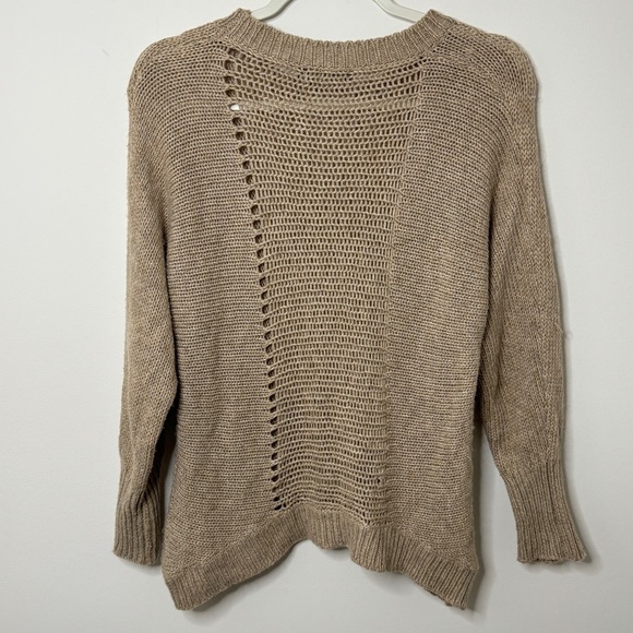 THML Knit Sweater Size Small Women’s Rabbit Brown Fall Winter Neutral Pullover - Picture 6 of 7
